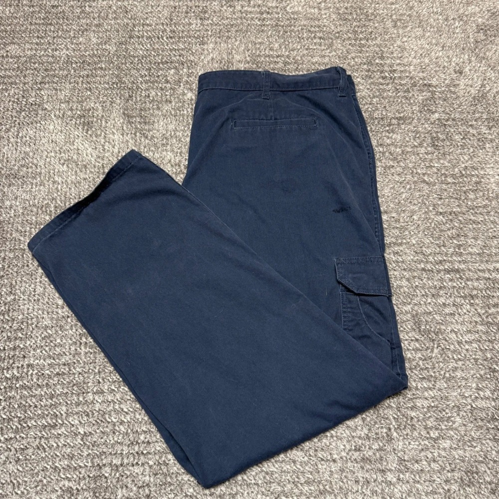 Wrangler‎ Workwear Mens Cargo Work Pants Size 44x32 Blue Utility Pockets